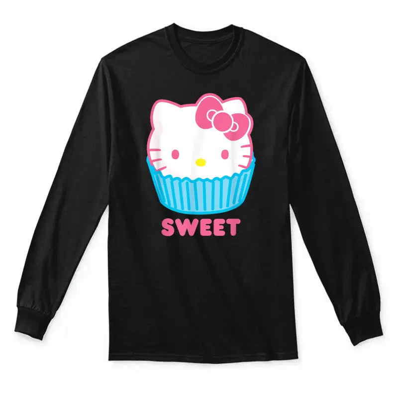 Hello Kitty Sweet Cupcake Unisex Long Sleeve T-Shirt