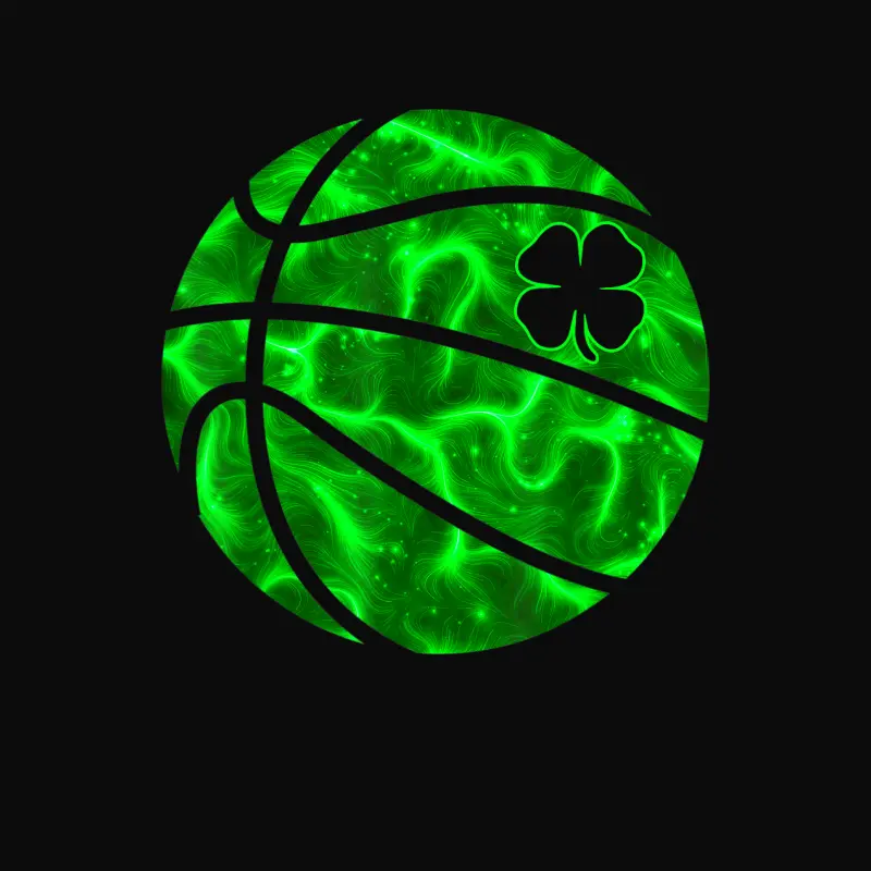 Basketball Shamrock Lucky Clover Irish St Patrick's Day Boys Unisex Staple T-Shirt