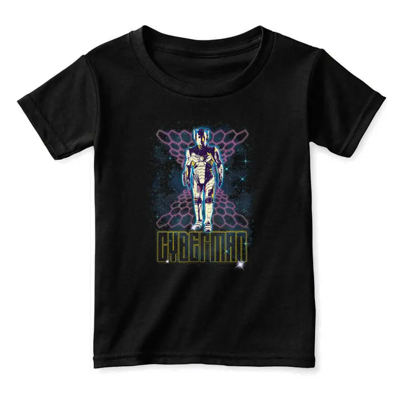 Doctor Who 80S Cyberman Retro Futuristic Cyber Sci-Fi Fan Toddler Staple T-Shirt