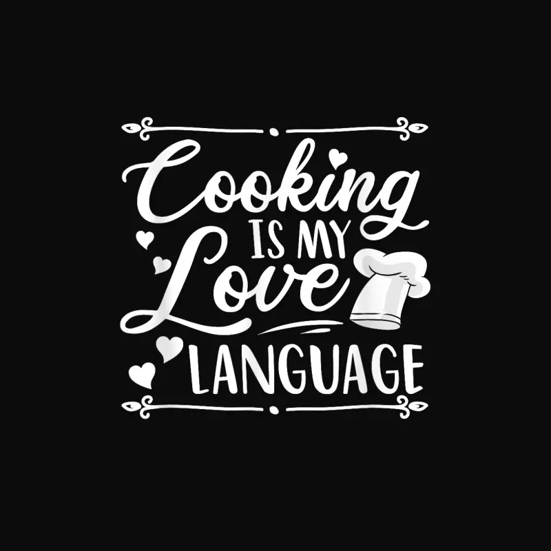 Cooking Is My Love Language Kitchen Funny Cooking Chef Unisex Staple T-Shirt