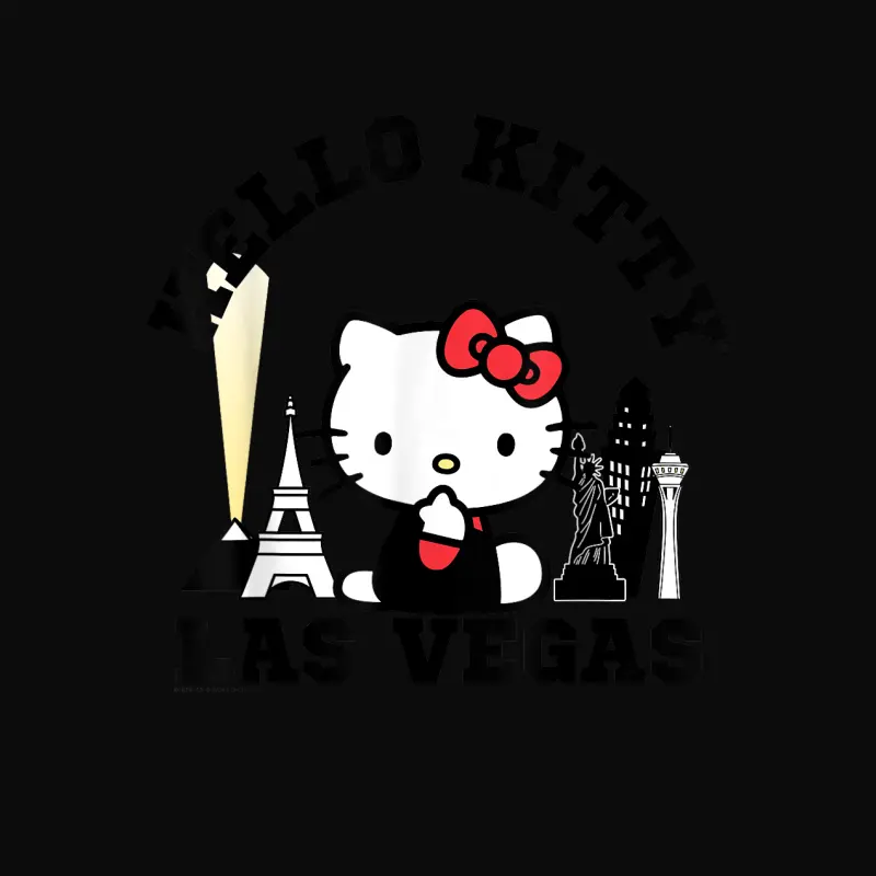 Hello Kitty Viva Las Vegas Tee Shirt Unisex Staple T-Shirt