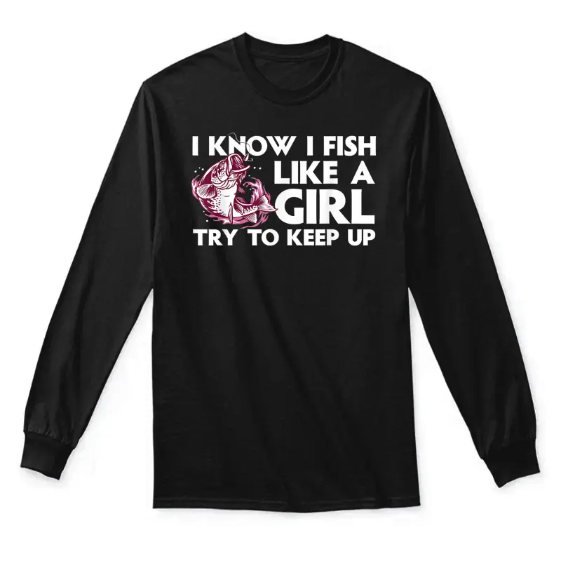Cool Fishing For Women Girls Trout Angler Bass Fish Hunting Unisex Long Sleeve T-Shirt