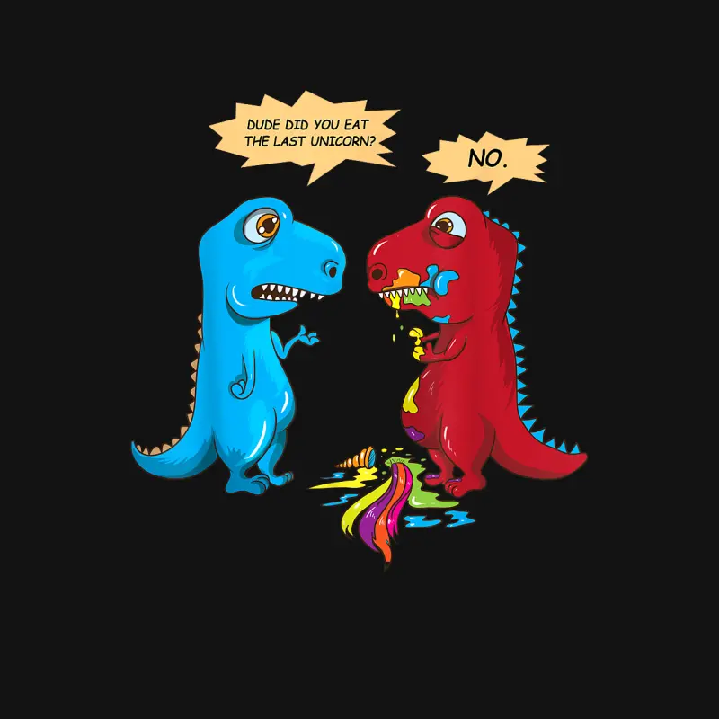 Did You Eat The Last Unicorn? Last Unicorn Dinosaur Youth Staple T-Shirt