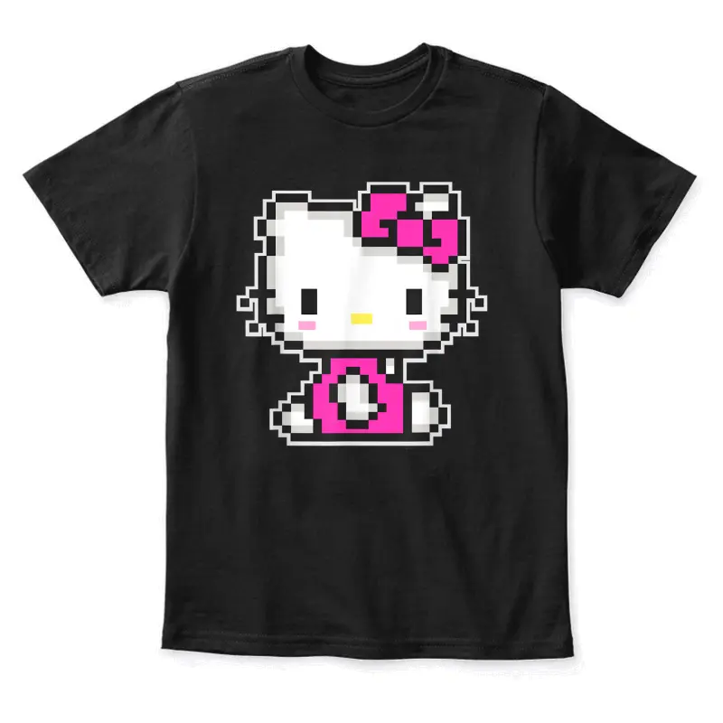 Hello Kitty Official Pixel Tee Shirt Youth Staple T-Shirt