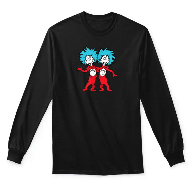 Dr. Seuss Thing 1 Thing 2 Buddies Unisex Long Sleeve T-Shirt