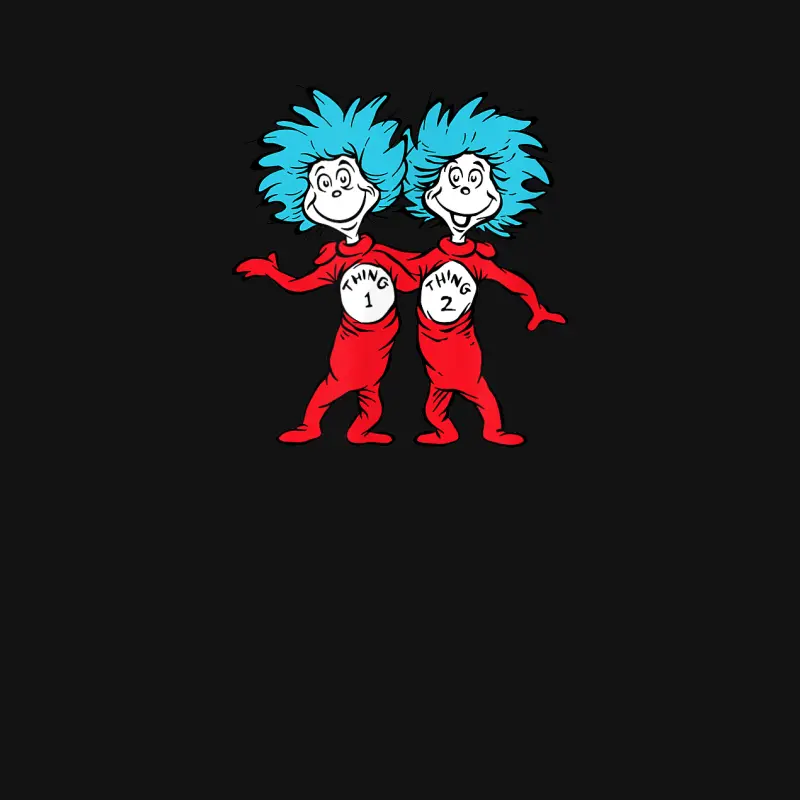 Dr. Seuss Thing 1 Thing 2 Buddies Unisex Long Sleeve T-Shirt