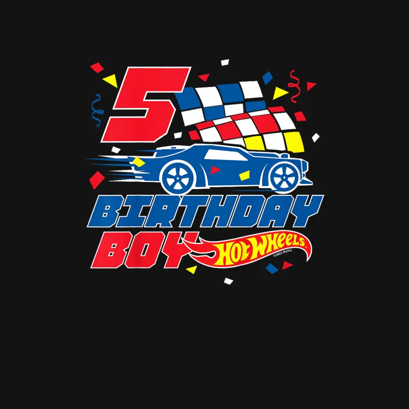 Hot Wheels 5Th Birthday Boy Unisex Long Sleeve T-Shirt