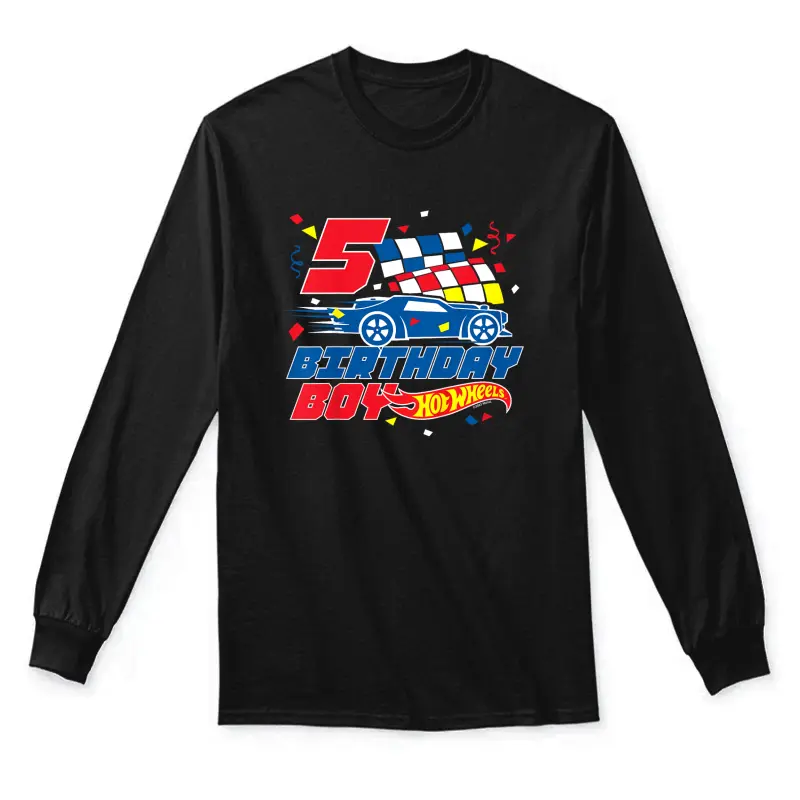 Hot Wheels 5Th Birthday Boy Unisex Long Sleeve T-Shirt