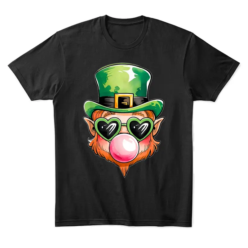 Funny Leprechaun Face St Patricks Day Irish Boy Men Toddler Unisex Staple T-Shirt