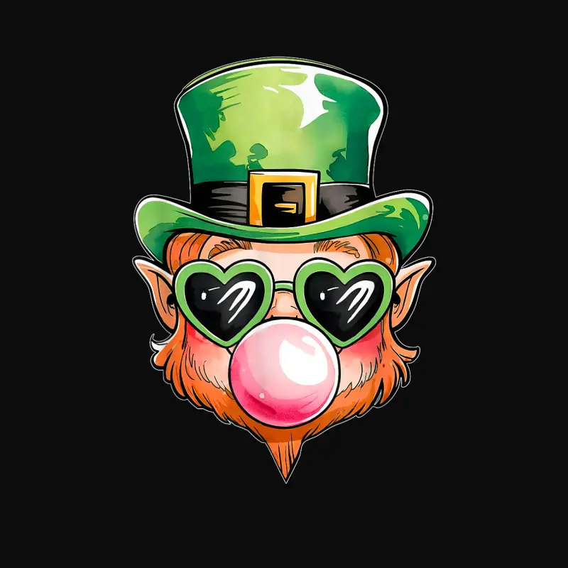 Funny Leprechaun Face St Patricks Day Irish Boy Men Toddler Unisex Staple T-Shirt