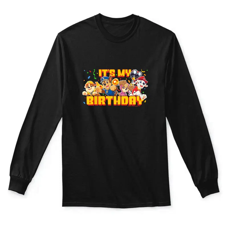 Kids Paw Patrol Birthday It's My Birthday Cute Group Logo Unisex Long Sleeve T-Shirt