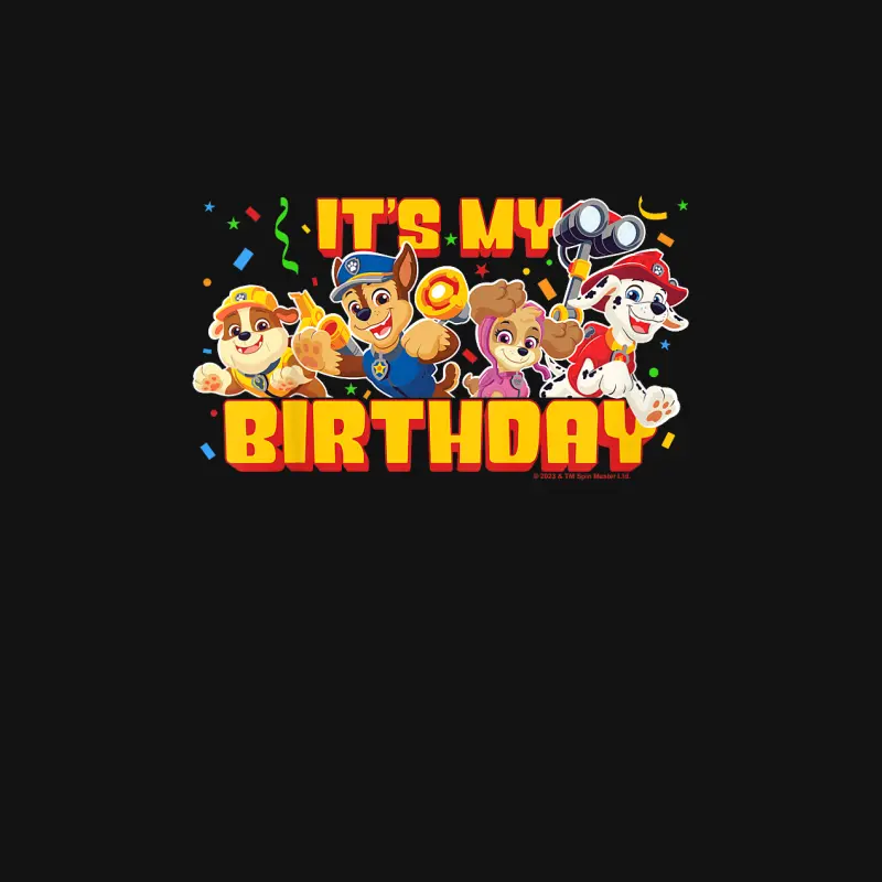 Kids Paw Patrol Birthday It's My Birthday Cute Group Logo Unisex Long Sleeve T-Shirt