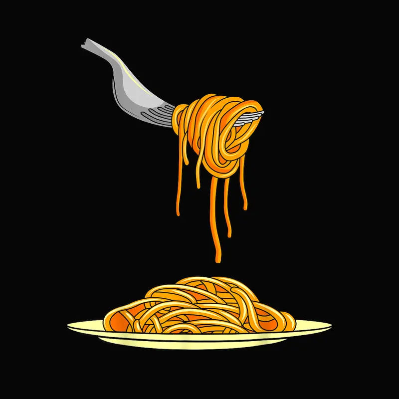 Pasta Spaghetti Noodles Italian Cook Fork Food Toddler Staple T-Shirt