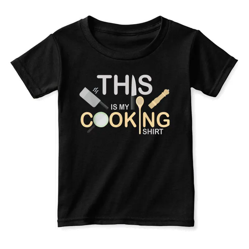 This Is My Cooking Shirt Cooking Culinary Art Food Chef Toddler Staple T-Shirt