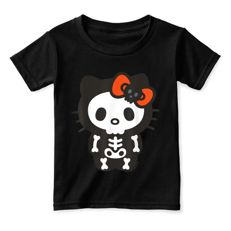 Hello Kitty Skeleton Halloween Tee Shirt Toddler Staple T-Shirt
