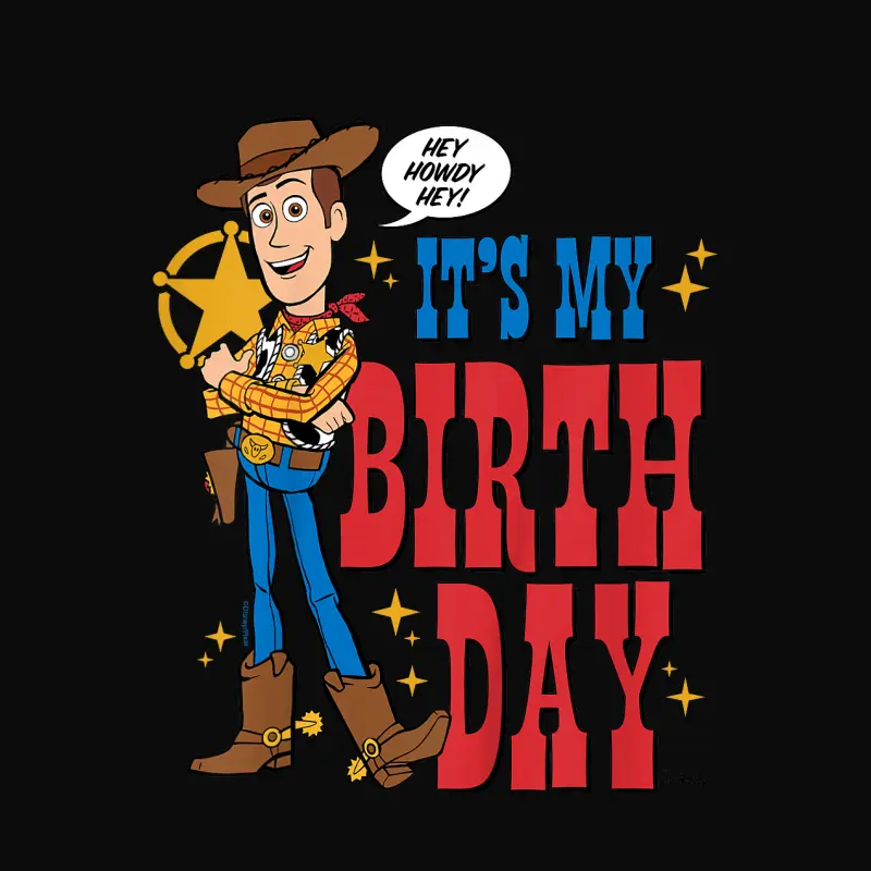 Kids Toy Story - Woody It's My Birthday Unisex Staple T-Shirt