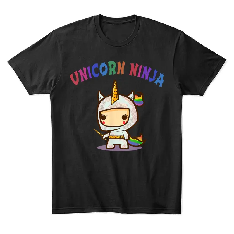 Funny Unicorn Ninja Birthday Girl Team Princess Pre-K Pink Unisex Staple T-Shirt