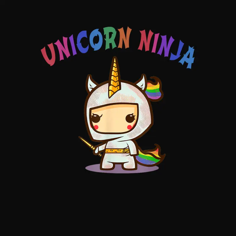 Funny Unicorn Ninja Birthday Girl Team Princess Pre-K Pink Unisex Staple T-Shirt