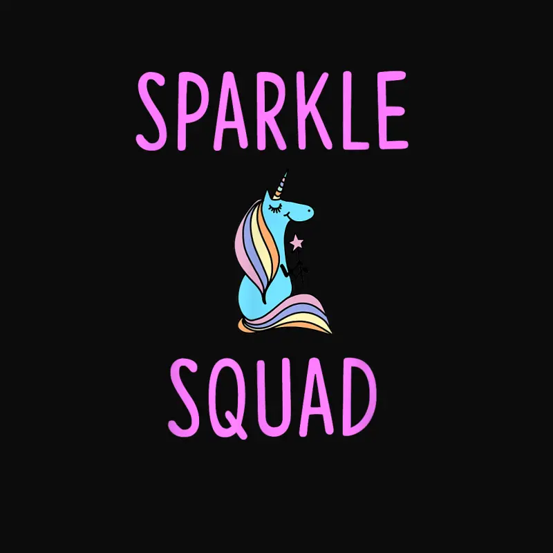 Sparkle Squad Cute Funny Unicorn Party Shirt Unisex Staple T-Shirt