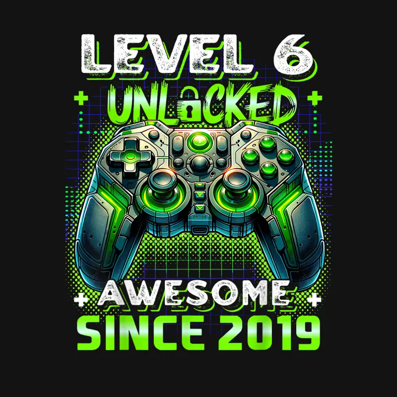 6Th Birthday Boy Level 6 Gamer 6 Year Video Game Party Unisex Long Sleeve T-Shirt
