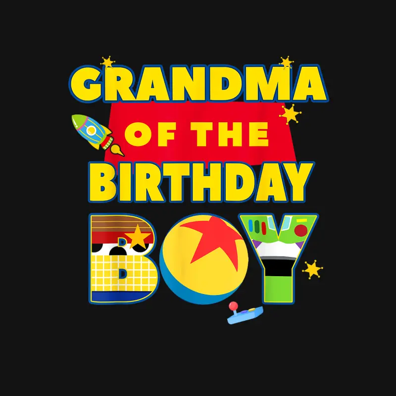 Grandma Of The Birthday Boy Toy Familly Matching Story Bday Unisex Long Sleeve T-Shirt