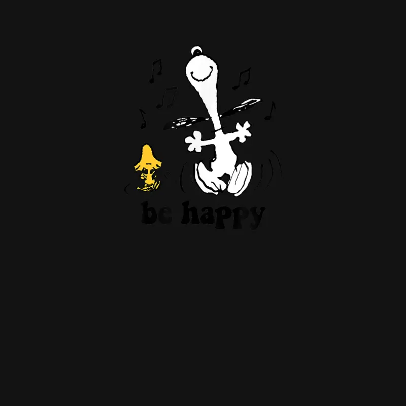 Peanuts - Snoopy And Woodstock's Be Happy Dance Unisex Long Sleeve T-Shirt