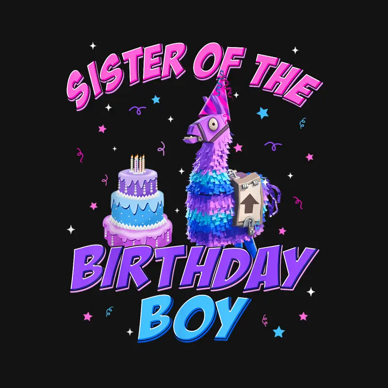 Sister Of The Birthday Boy Llama Family Party Decorations Unisex Long Sleeve T-Shirt