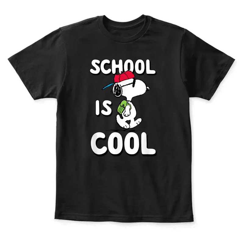 Peanuts - Snoopy School Is Cool Youth Staple T-Shirt