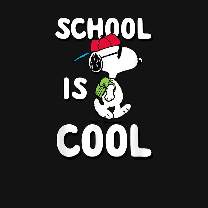 Peanuts - Snoopy School Is Cool Youth Staple T-Shirt