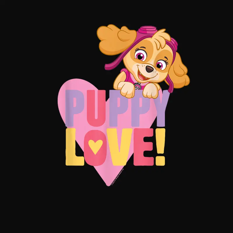 Paw Patrol Valentine's Day Puppy Love With Skye Unisex Staple T-Shirt