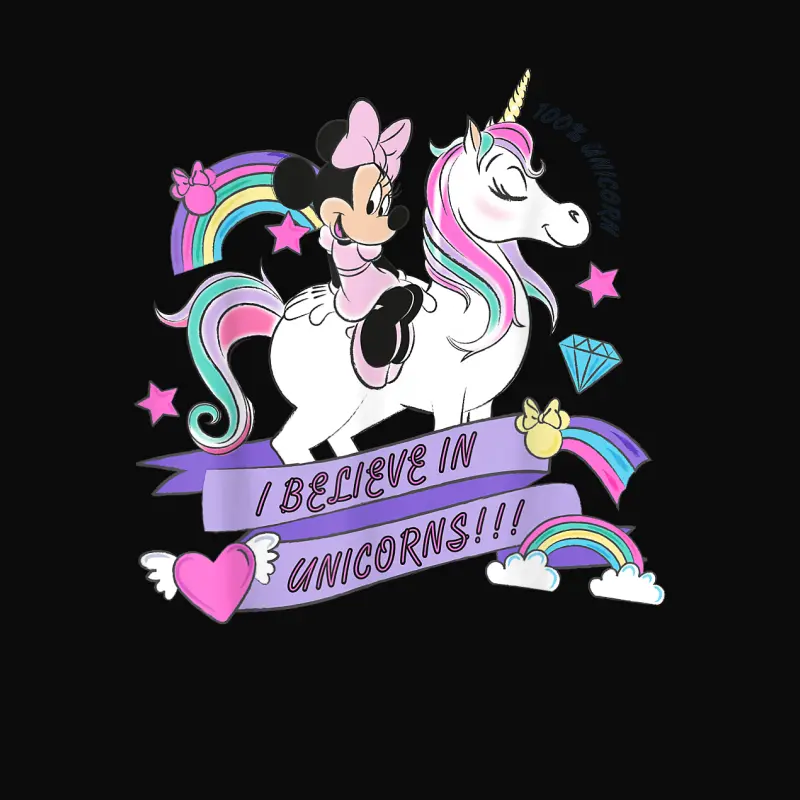 Disney Minnie Mouse Unicorn 100 Unicorn Unisex Staple T-Shirt