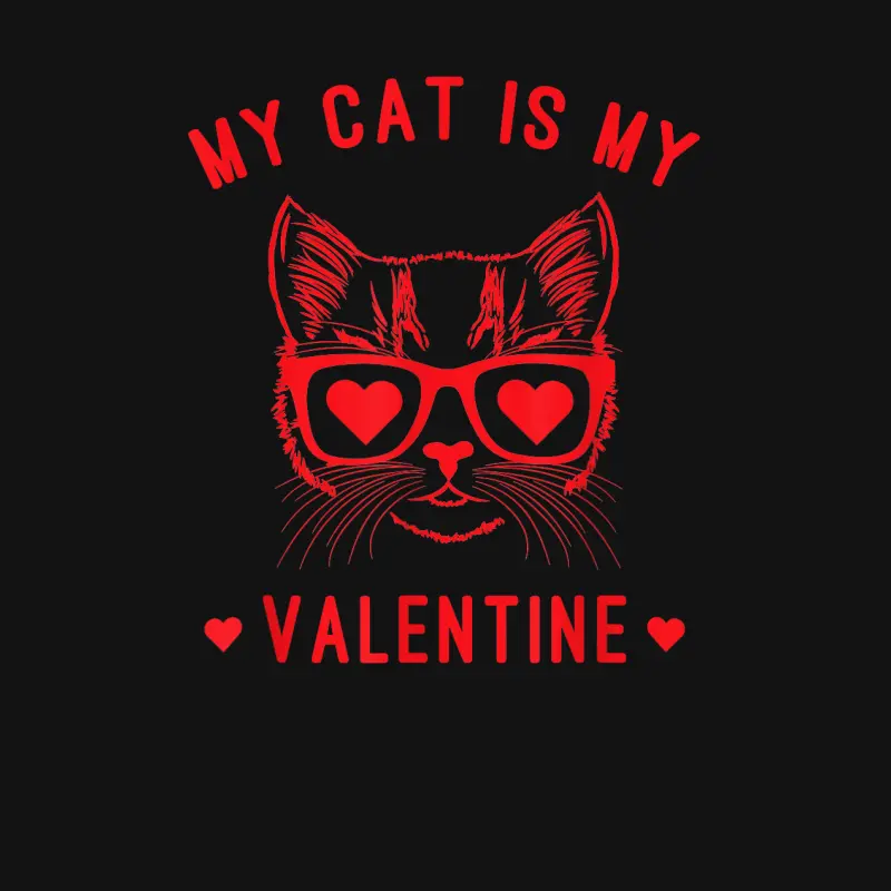 Valentines Day - Cat Lover Cat Mom - My Cat Is My Valentine Unisex Long Sleeve T-Shirt
