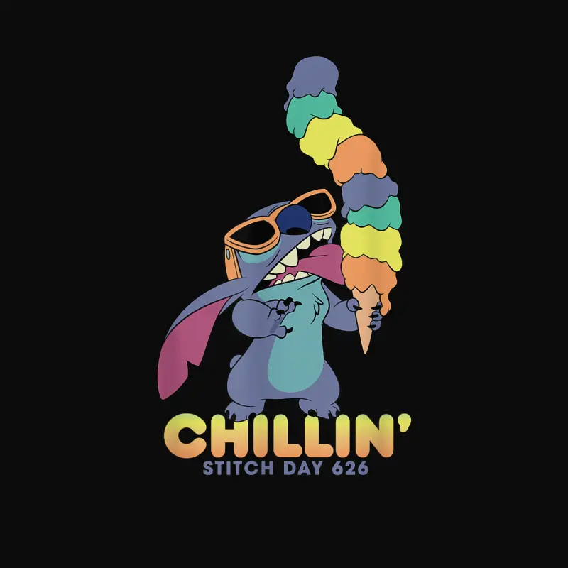 Disney Lilo And Stitch Ice Cream Chillin' Unisex Staple T-Shirt