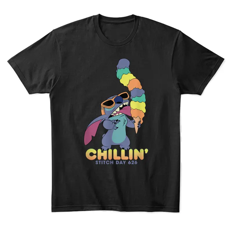 Disney Lilo And Stitch Ice Cream Chillin' Unisex Staple T-Shirt