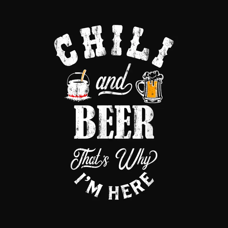 Chili Cookoff Funny T-Shirt Chili And Beer Gift T-Shirt Unisex Staple T-Shirt