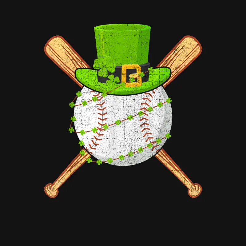St Patricks Day Shamrock Baseball Leprechaun Men Boys Kids Unisex Long Sleeve T-Shirt