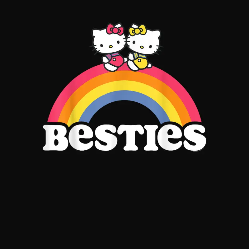 Hello Kitty And Mimmy Besties Tee Shirt Unisex Staple T-Shirt