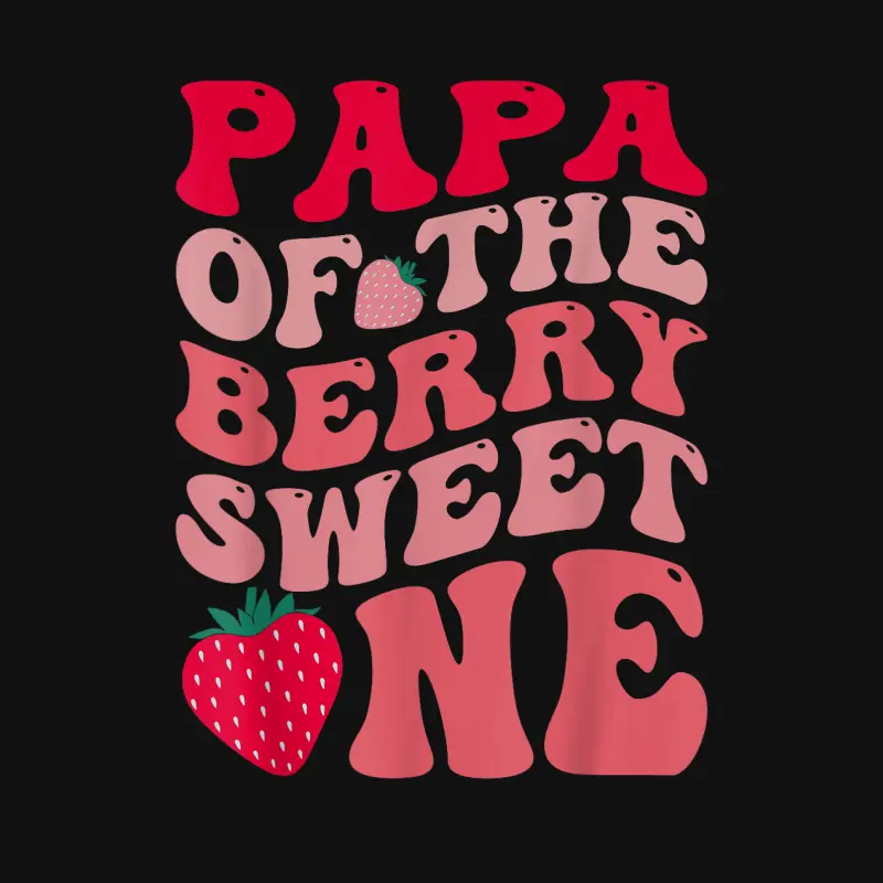 Papa Of The Berry Sweet One Strawberry First Birthday Baby Onesie