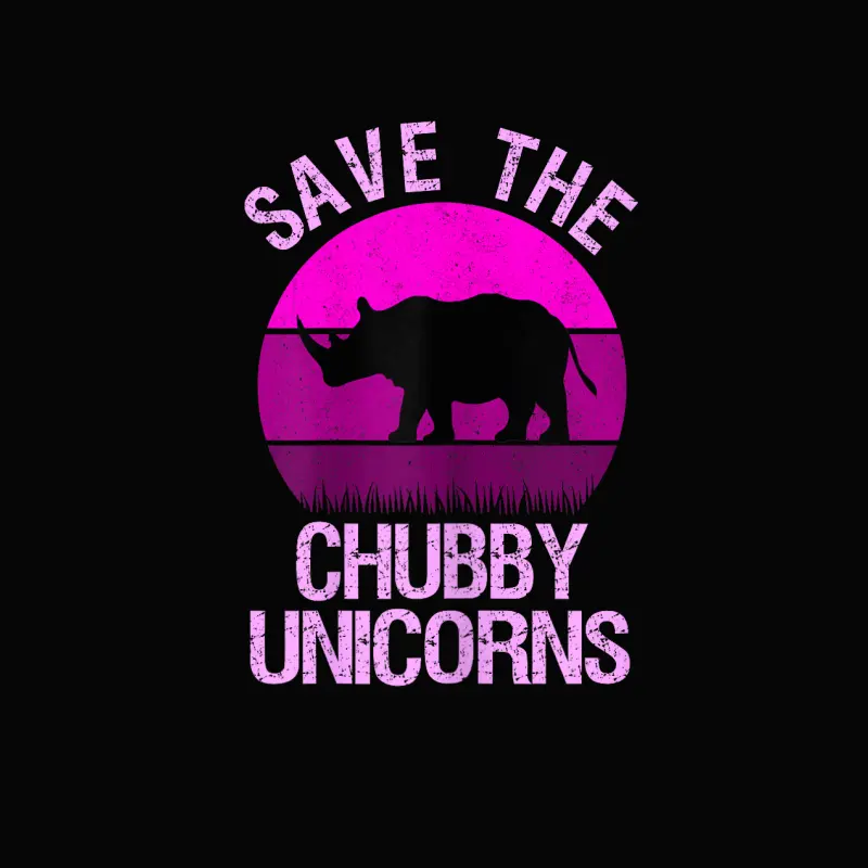 Save The Chubby Unicorns Retro Style Rhino Gift Toddler Staple T-Shirt