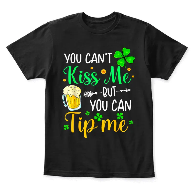 St Patrick's Day Lucky Shamrock Waitress Bartender Waiter Youth Staple T-Shirt