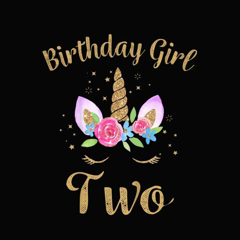 Kids 2 Year Old Birthday Girl Unicorn Shirt 2Nd Birthday Outfit Toddler Staple T-Shirt