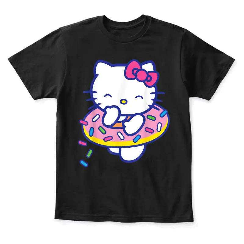 Hello Kitty Donut Sprinkles Floaty Summer Swimming Youth Staple T-Shirt