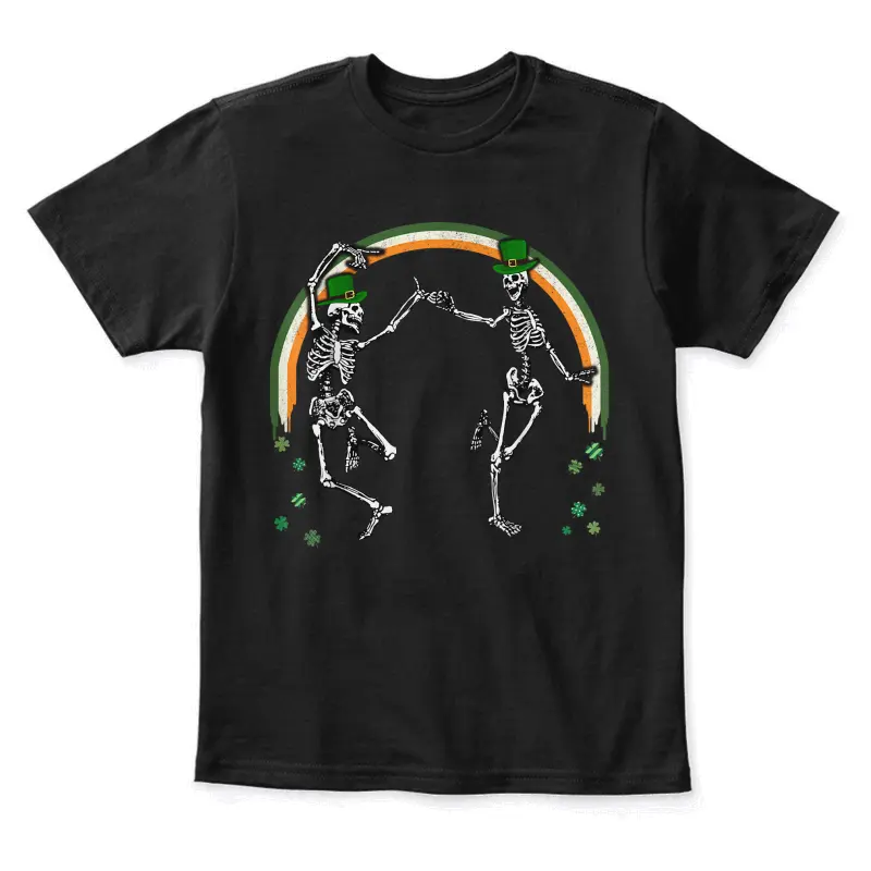 St Patrick's Day Skeleton Dancing Skeletons Youth Staple T-Shirt