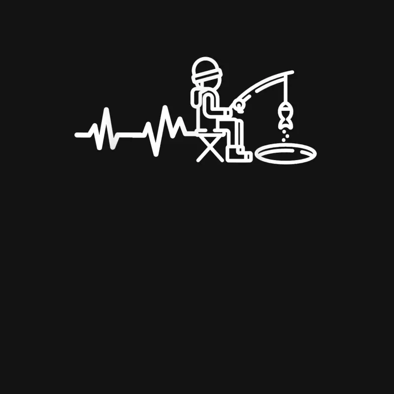 Ice Fishing Heartbeat Youth Staple T-Shirt