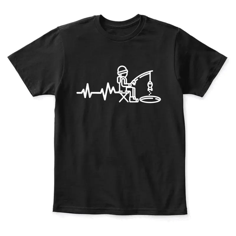 Ice Fishing Heartbeat Youth Staple T-Shirt