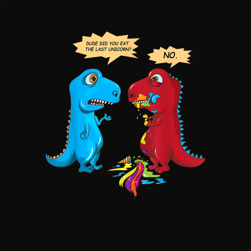 Did You Eat The Last Unicorn? Last Unicorn Dinosaur Unisex Staple T-Shirt