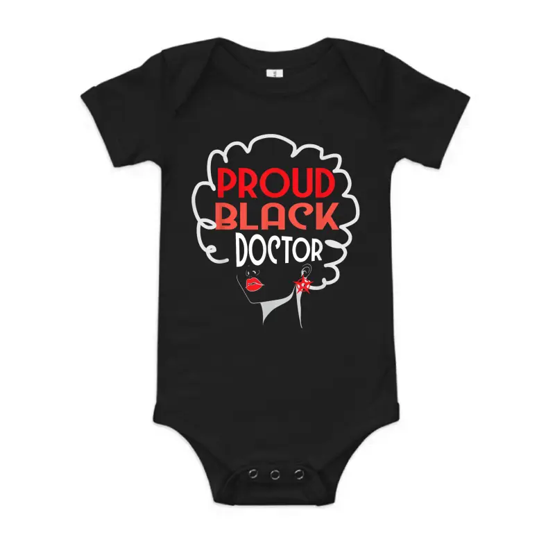 Black Doctor Women African American Phd Md Graduation Gift Baby Onesie
