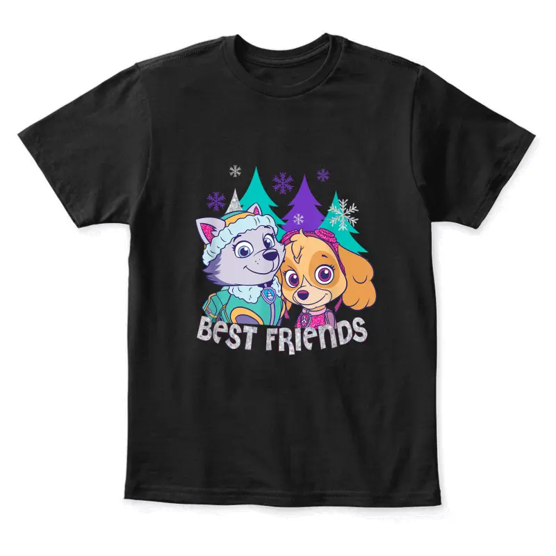 Paw Patrol Skye And Everest Best Friends Youth Staple T-Shirt