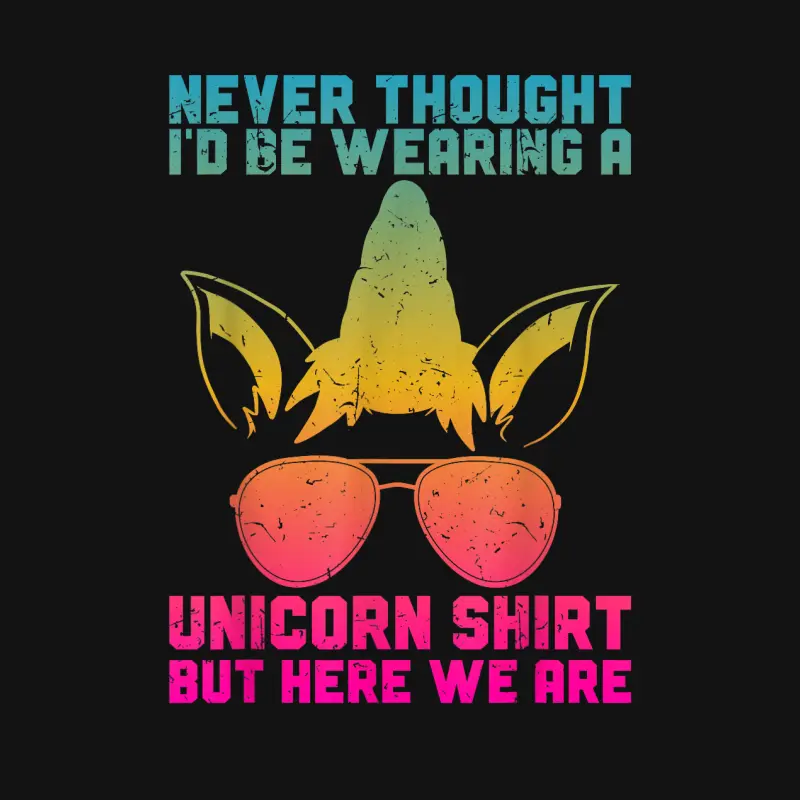 Fathers Day I Wear A Unicorn Shirt Dadacorn Funny Youth Staple T-Shirt