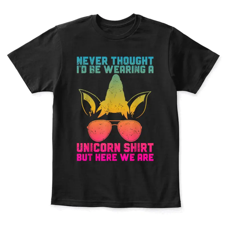 Fathers Day I Wear A Unicorn Shirt Dadacorn Funny Youth Staple T-Shirt